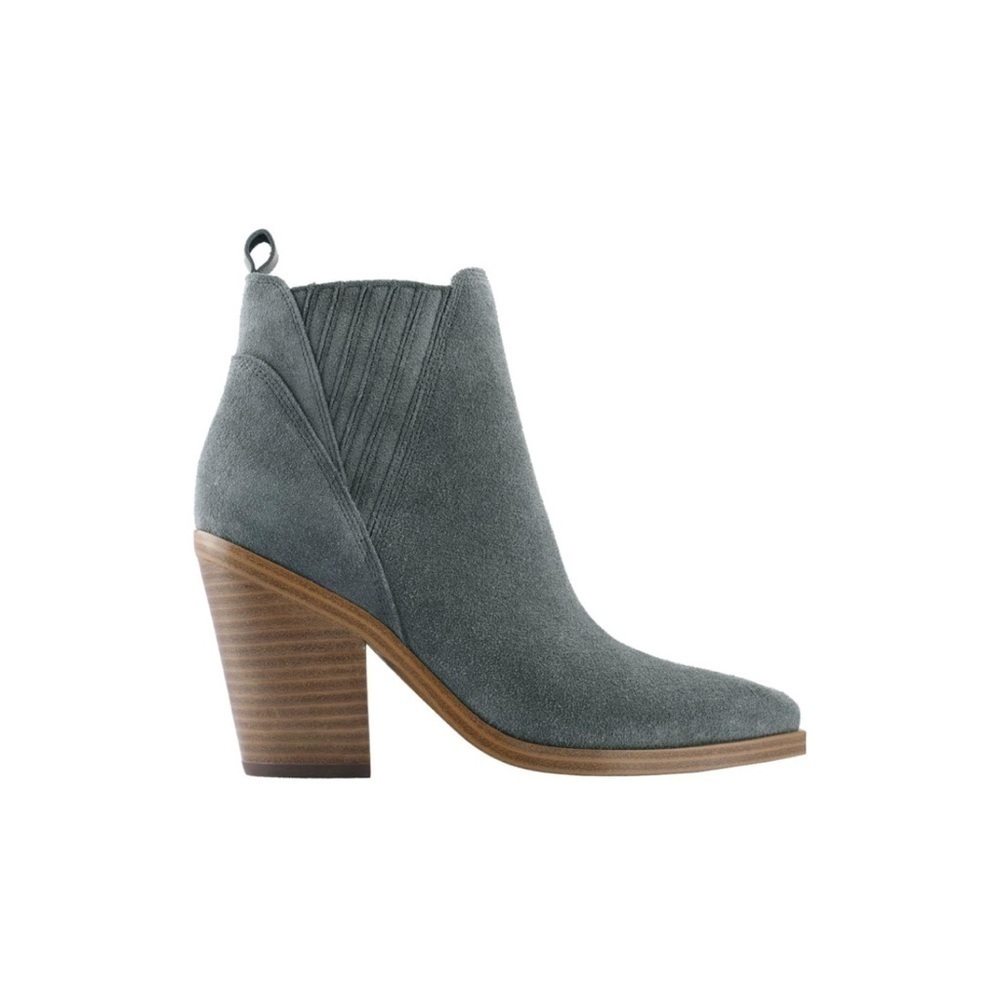 Marc Fisher‎ Gadri LTD Leather Heel Womens Ankle Boots SZ 7.5 Grey NEW MSRP $189